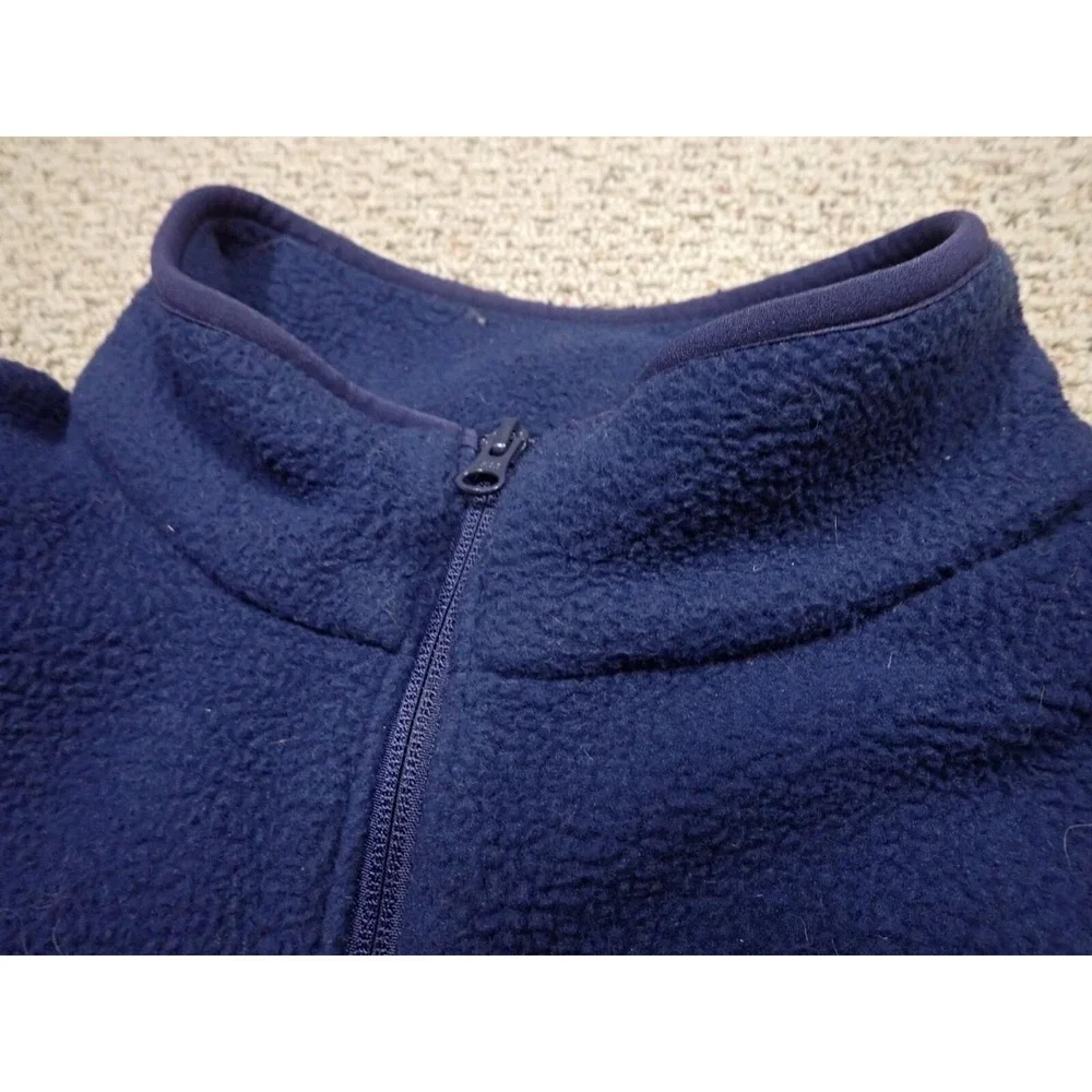 Columbia Fleece Jacket Mens‎ XXL Blue Excellent Full Zip Mock Neck Pocket